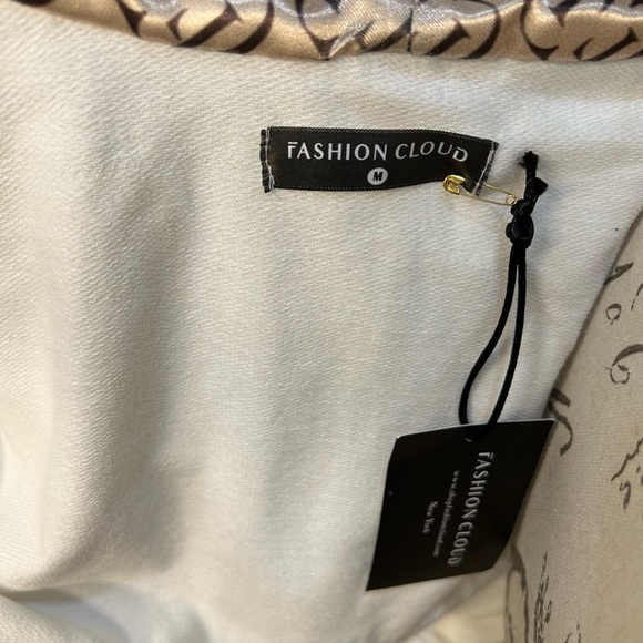 Fashion Cloud Official Cropped Off-White Jacket Medium - Picture 11 of 16